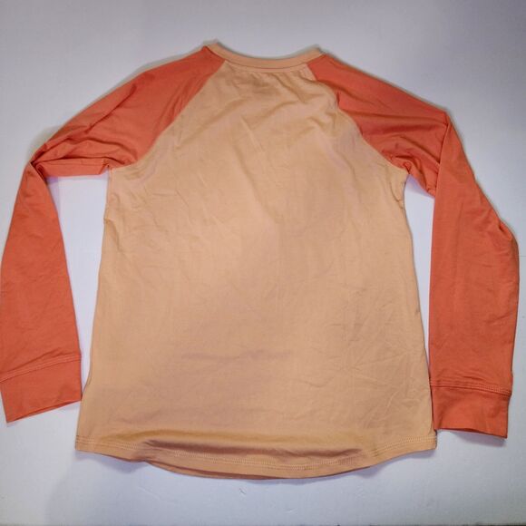 0.1 Algo Shirt Boys M (8-10) Orange Two-tone Long Sleeve Performance Tee - Picture 7 of 8